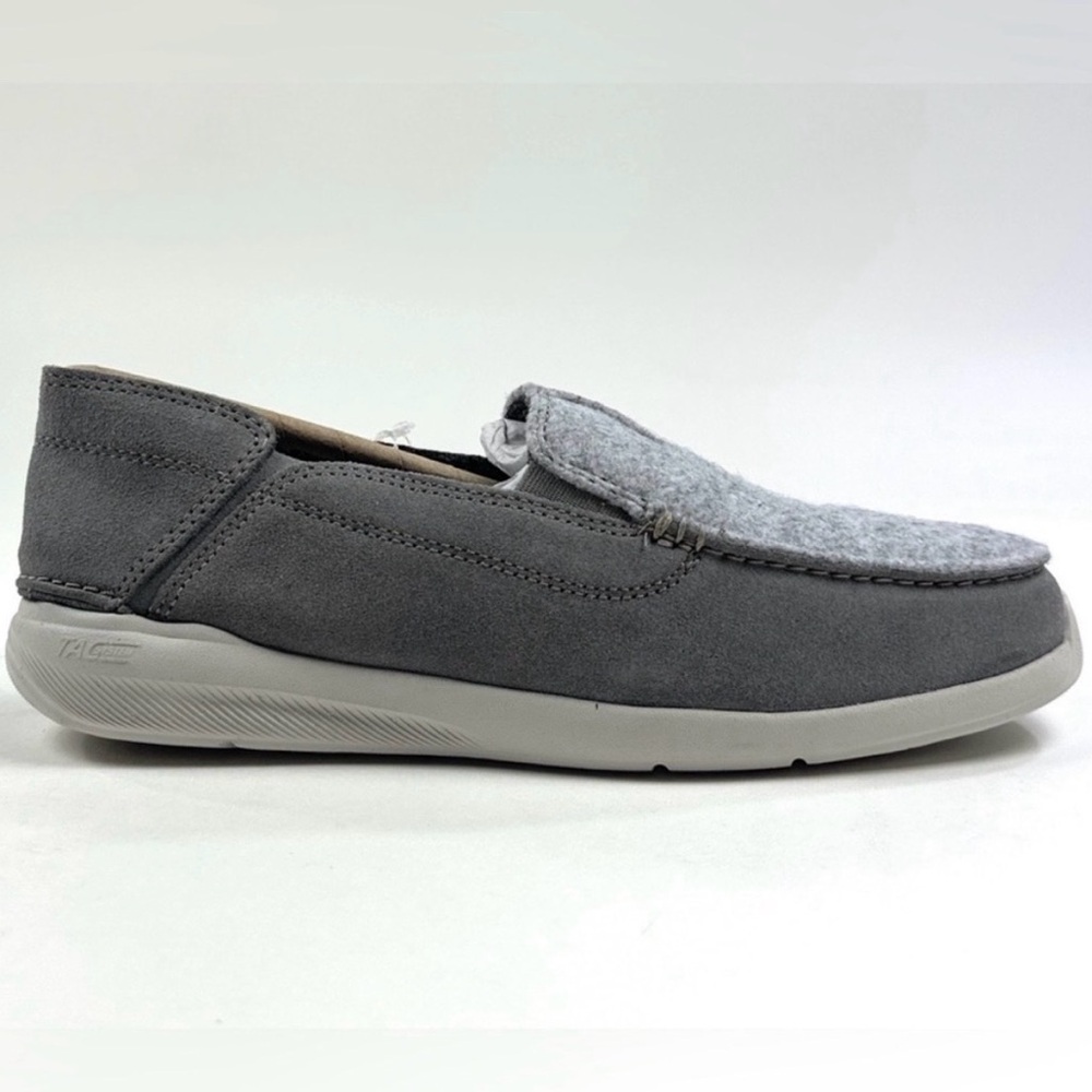 Clarks Gorwin Step Suede Gray Mens 7.5 Sneakers Shoes Slip On Casual 26168646
